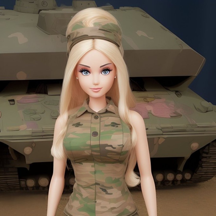 Barbenheimer: governo da Ucrânia posta foto de boneca Barbie em uniforme militar