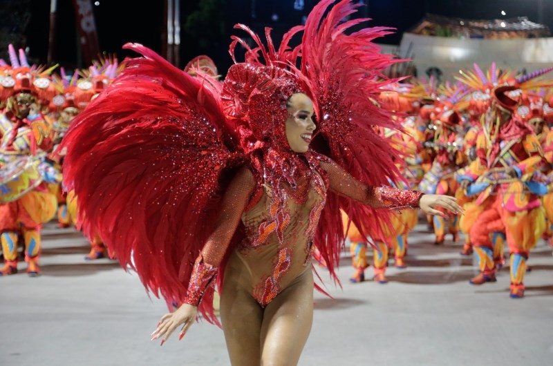 Maria Mariá, rainha de bateria da Imperatriz Leopoldinense — Foto: Domingos Peixoto