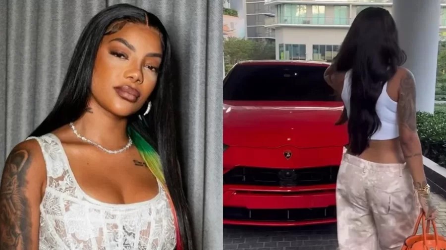 Assim como Xamã, Ludmilla também comprou, durante uma viagem a Miami, este ano, uma Lamborghini Urus vermelha, que no Brasil é avaliada em mais de R$ 4 milhões — Foto: Reprodução/Instagram