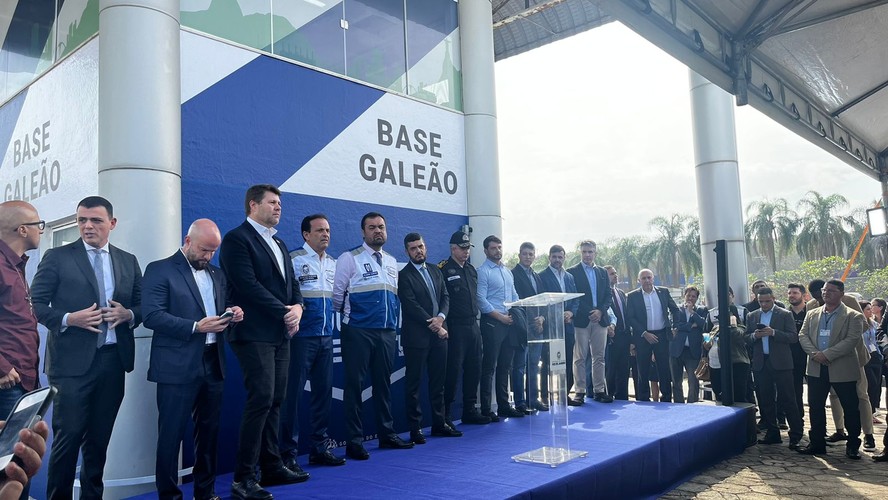 Inauguração de uma base do programa Segurança Presente nos acessos do aeroporto internacional do Galeão, no Rio de Janeiro