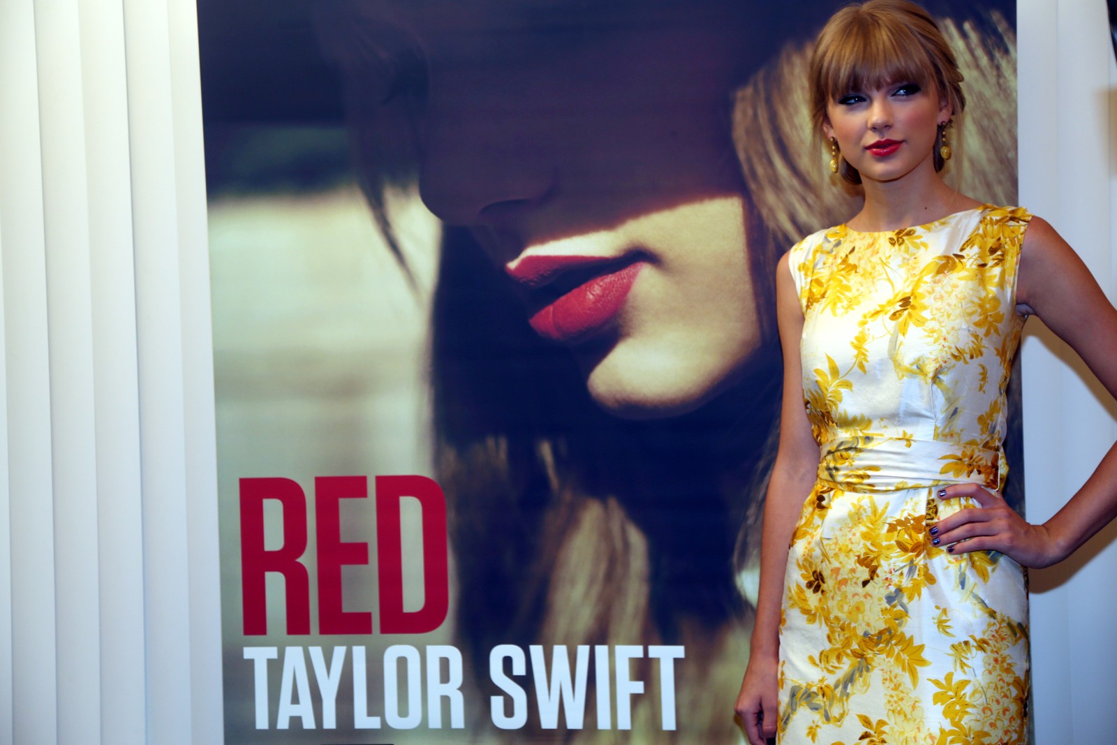 Photocall da cantora Taylor Swift no Rio de Janeiro em 2012 — Foto: Camilla Maia