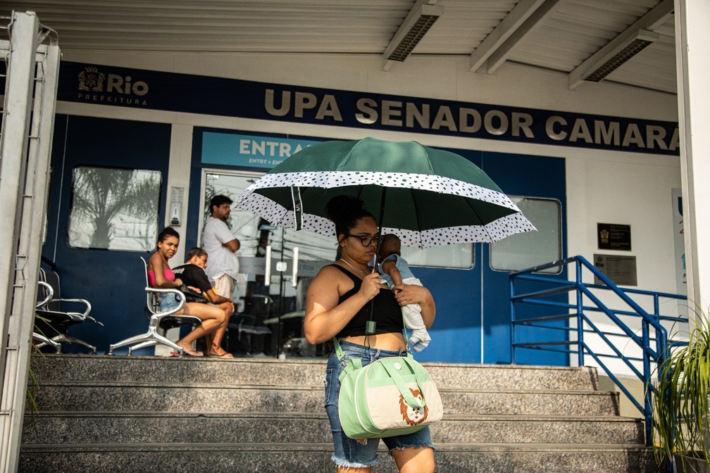 UPA de Senador Camará, onde calor já motiva atendimentos — Foto: Hermes de Paula