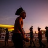 Indígenas fazem ato a favor da Demarcação de Terras Indígenas em frente ao STF - Brenno Carvalho / Agência O Globo