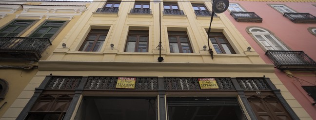 Sobrado na Rua do Rosário. Prédio abrigou a primeira agência do Banco do Brasil — Foto: Márcia Foletto / Agência O Globo