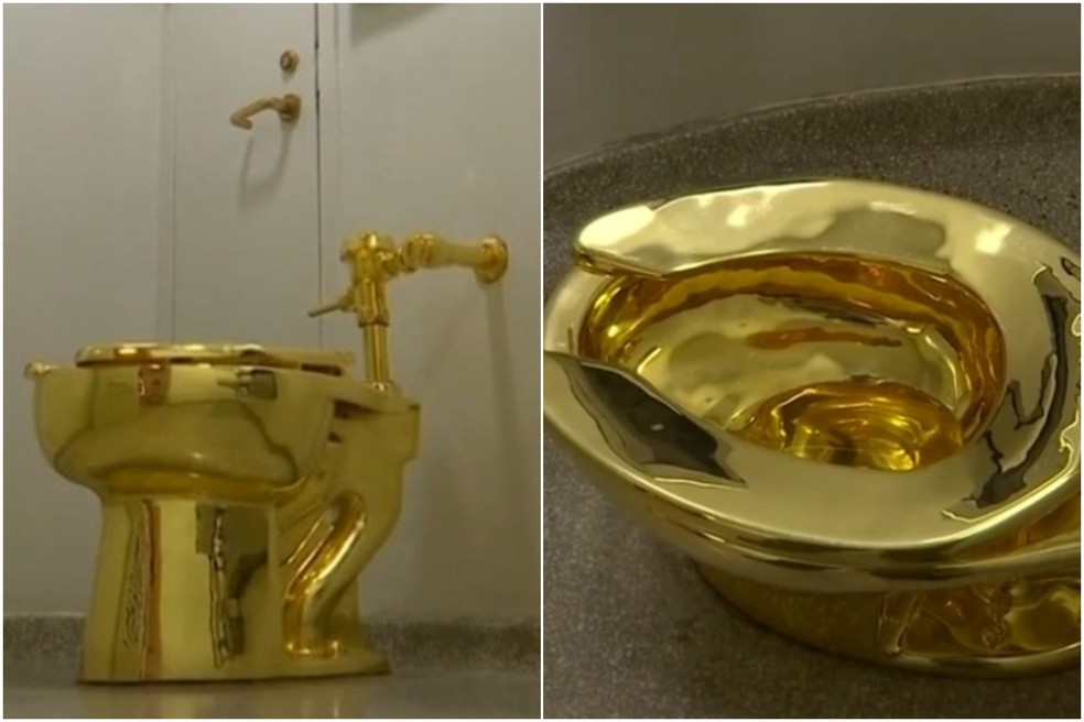 Vaso de ouro foi levado de residência que foi de Winston Churchill — Foto: Reprodução