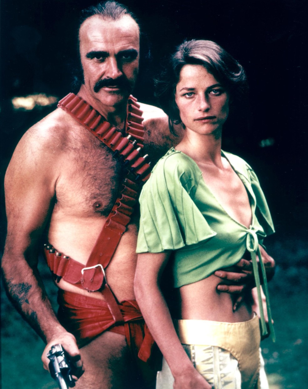 Sean Connery e Charlotte Rampling em 'Zardoz' (1974) — Foto: Divulgação