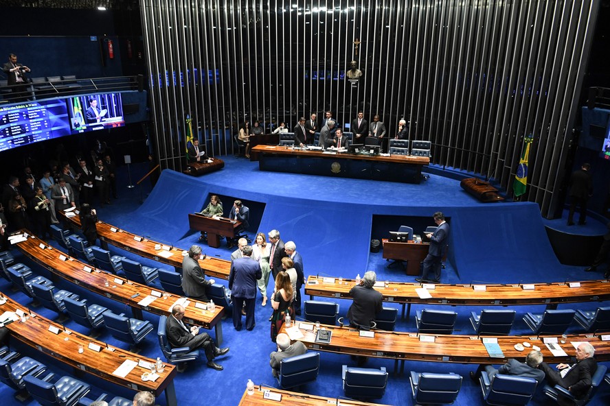 Plenário do Senado durante sessão