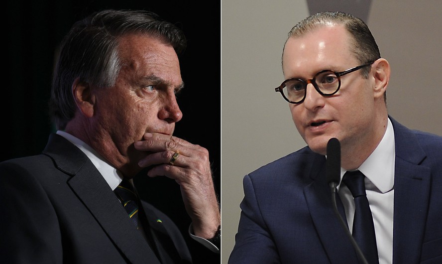 O ex-presidente Jair Bolsonaro e o futuro ministro do STF, Cristiano Zanin