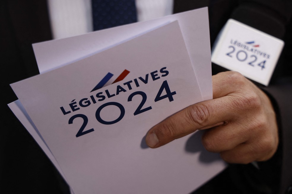 França registrou participação recorde em primeiro turno das eleições legislativas — Foto: Ludovic Marin/ AFP