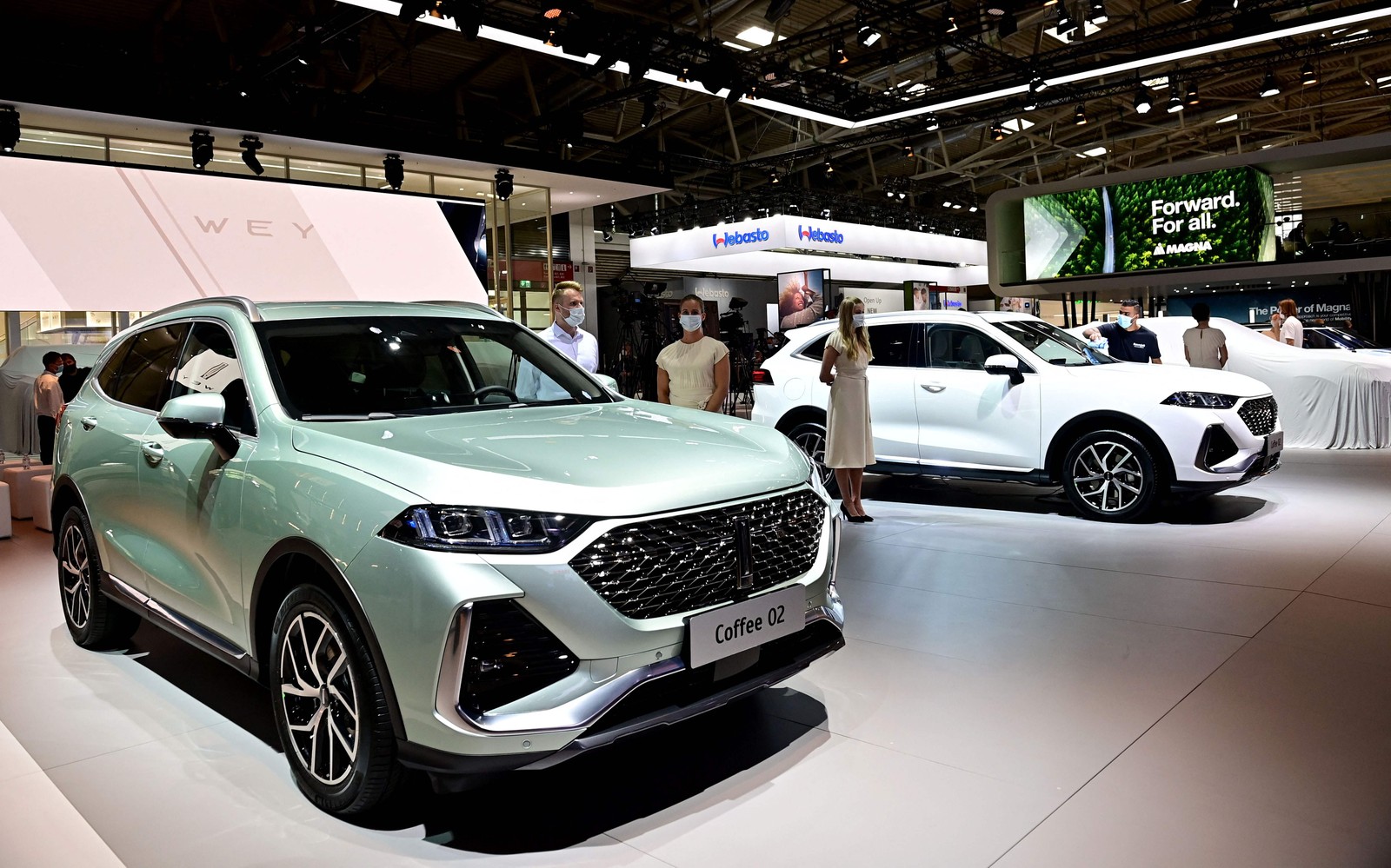 A WEY Coffee 02 modelo da montadora chinesa Great Wall Motors:  empresa anunciou lançamento de carro compacto elétrico e um SUV híbrido plug-in na Europa em 2022 ATOBIAS SCHWARZ/FP