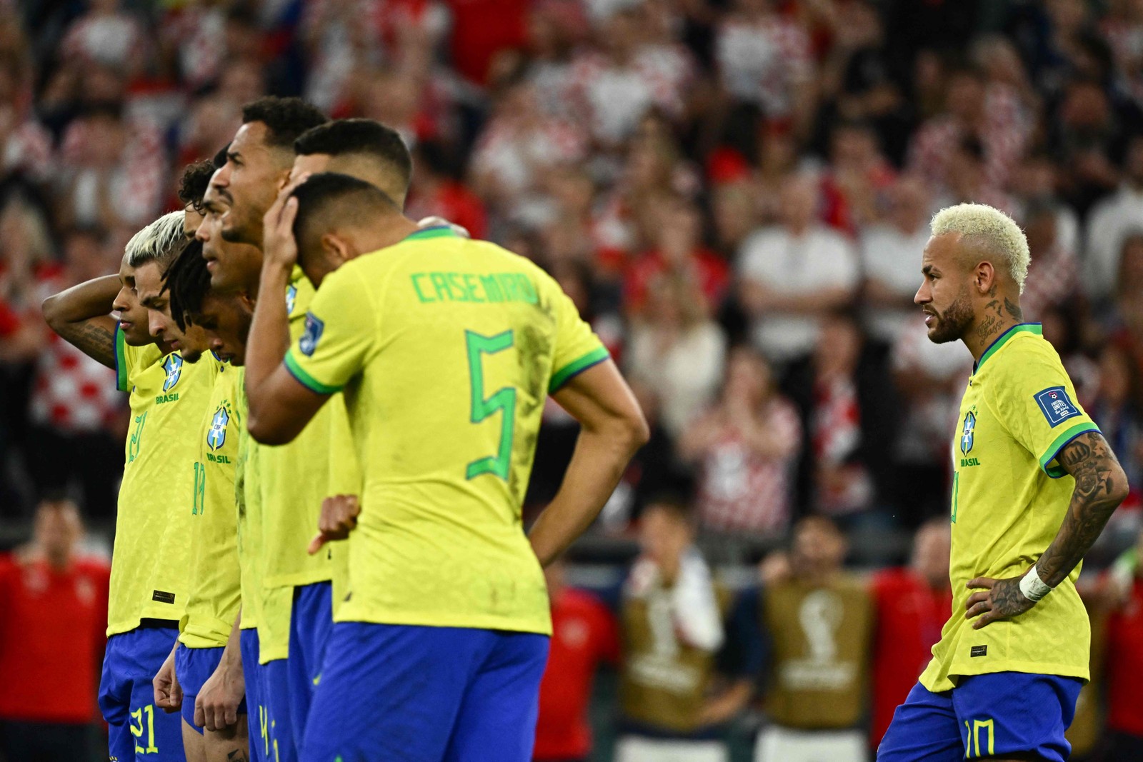 Derrota do Brasil para a Croácia na Copa do Qatar — Foto: ewel SAMAD / AFP)