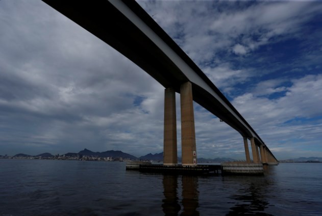 O vão central da Ponte Rio-Niterói — Foto: Fabiano Rocha