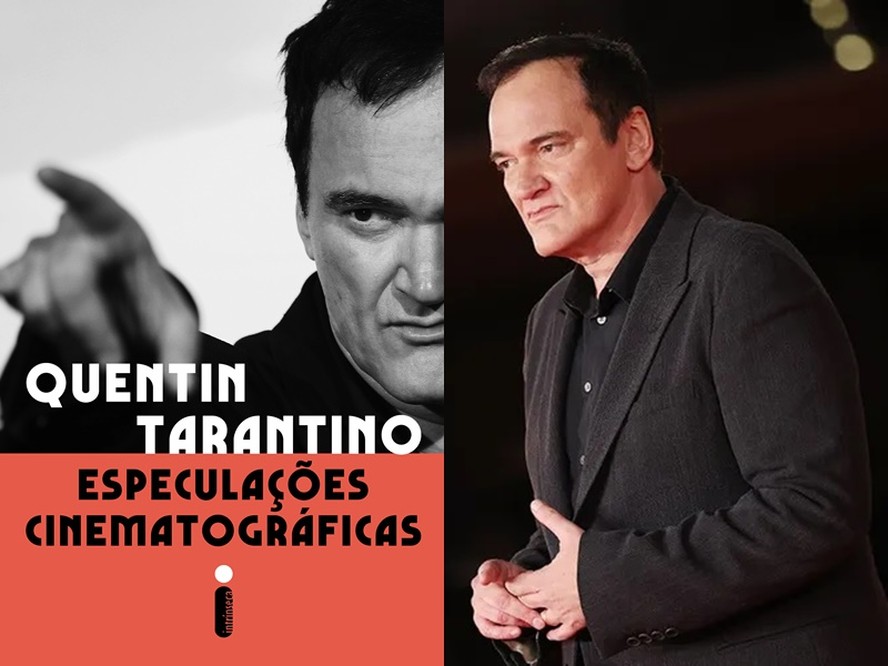 Capa de 'Especulações Cinematográficas' (Intrínseca) e Quentin Tarantino