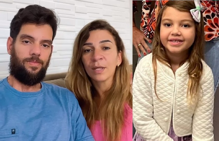 Stanley Oliveira e Juliana Dantas, de Maricá, Região Metropolitana do Rio, iniciaram campanha para custear o tratamento da filha, Maria Flor