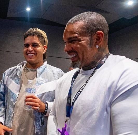 Rodriguinho e o filho mais velho, Gaab — Foto: Reprodução/Instagram