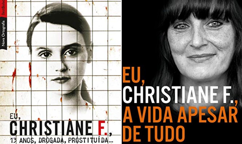 Livros lançados em 1978 e 2013 contam a história de Christiane F. — Foto: Divulgação