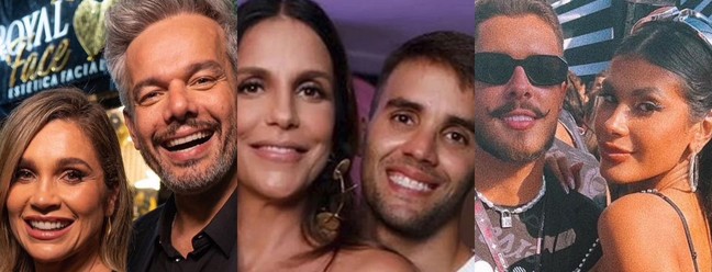 Flávia Alessandra e Otaviano Costa; Ivete Sangalo e Daniel Cady; e Pocah e Ronan Souza são alguns dos casais de longa data que optaram por não usar alianças — Foto: Reprodução/Instagram