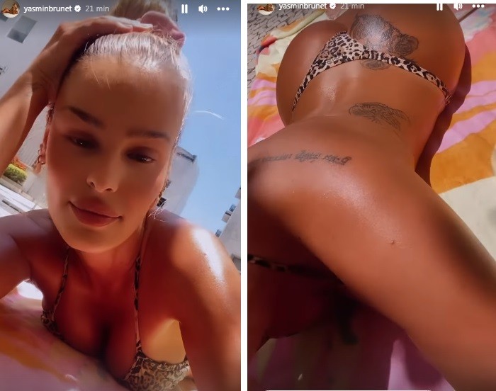 Yasmin Brunet, que se separou do surfista Gabriel Medina recentemente, tem mostrado fotos sensuais na web