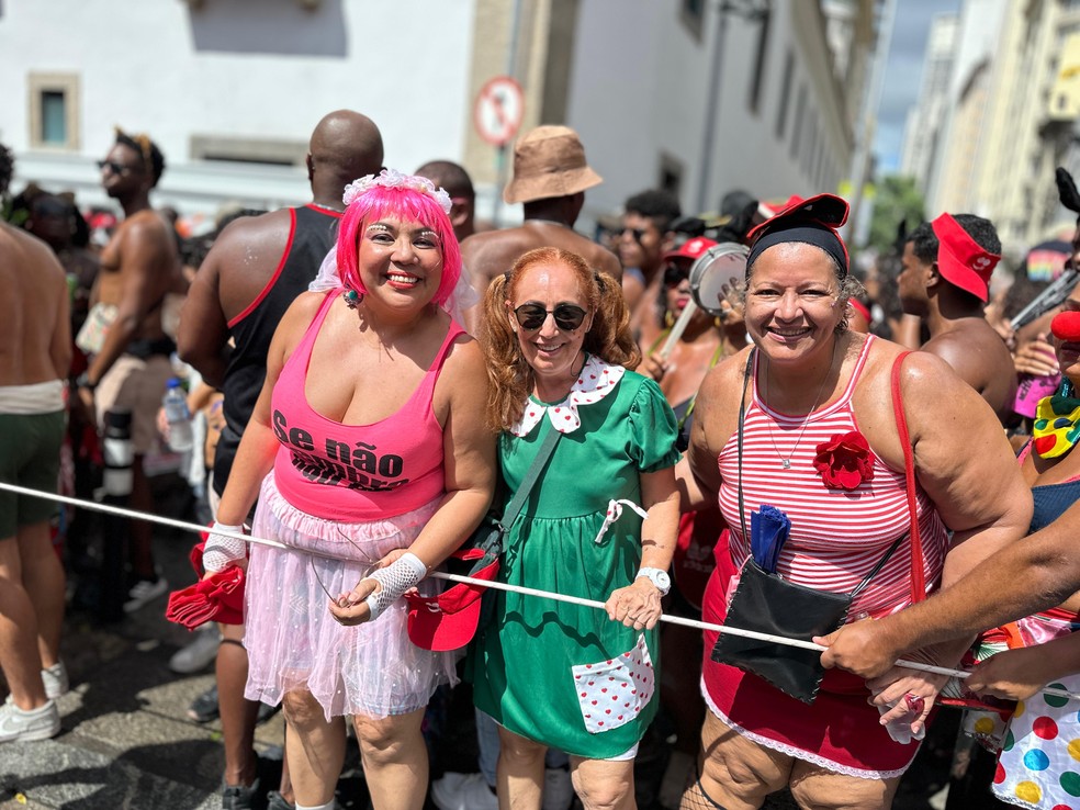 A partir da esquerda: Vanessa, Jaqueline e Márcia — Foto: Márcia Foletto