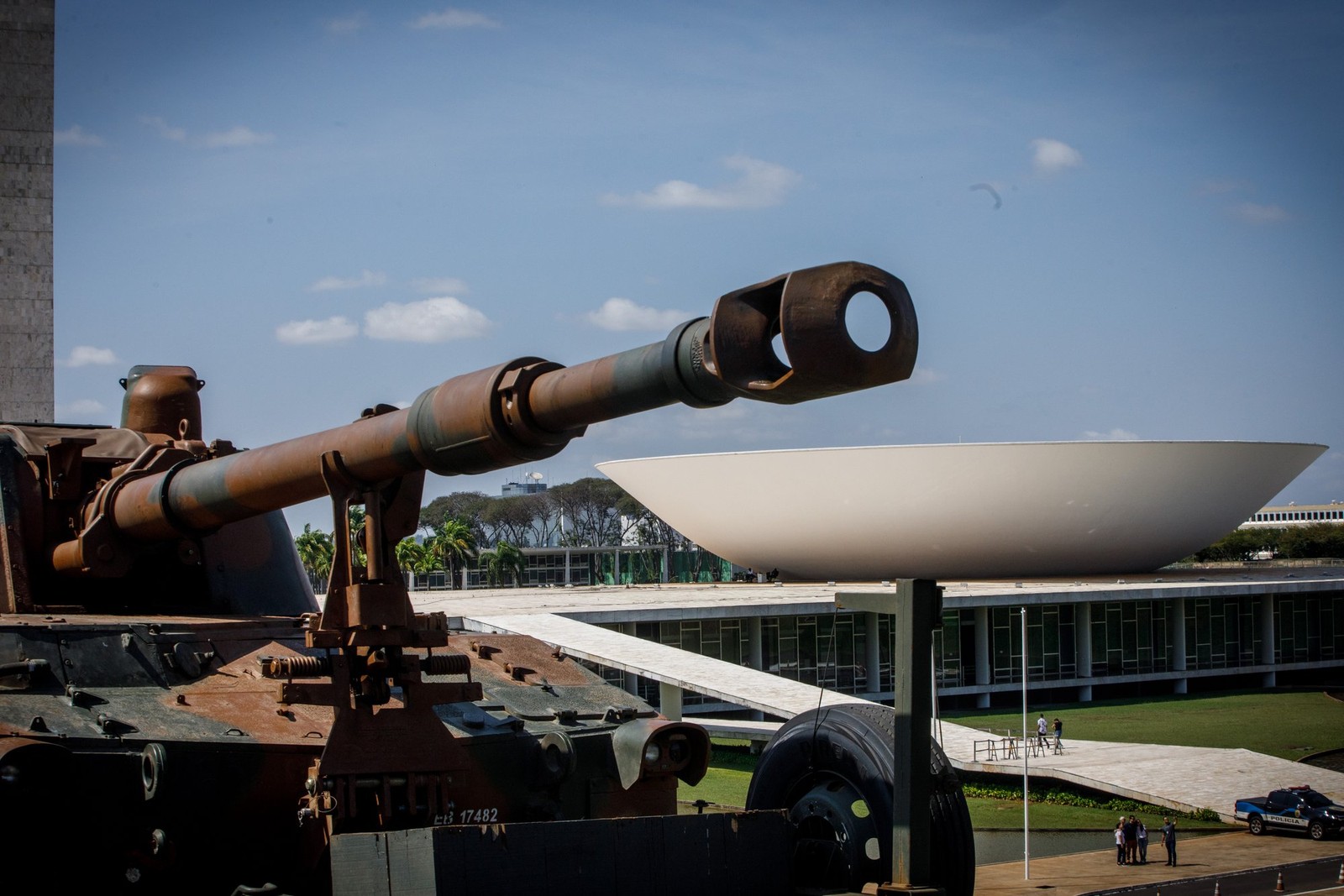 7 de Setembro: militares ensaiam para desfile na Esplanada dos Ministérios, em Brasília. — Foto: Brenno Carvalho/Agência O Globo