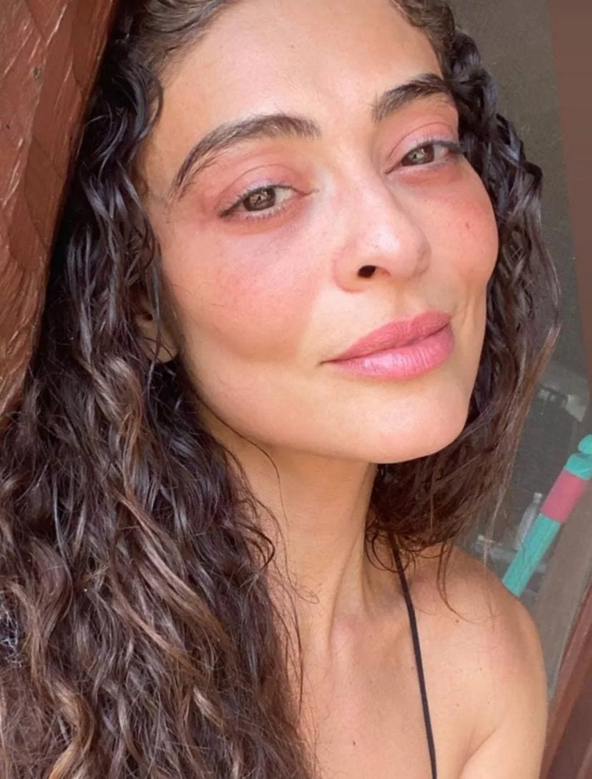 Juliana Paes  posou sem maquiagem e exibiu beleza natural em foto — Foto: Reprodução Instagram