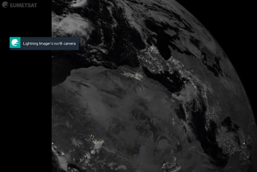 Satélite europeu divulgou primeiras imagens animadas de atividade de raios