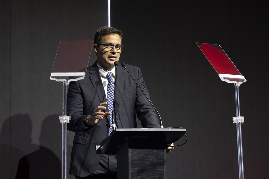 Roberto Campos Neto, presidente do Banco Central, em evento do Santander