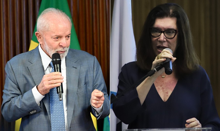 O presidente Luiz Inácio Lula da Silva e a futura presidente da Petrobras, Magda Chambriard