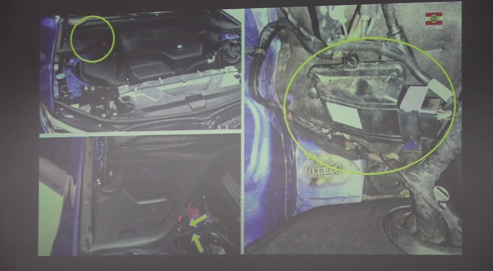 Traseira da BMW teve peça retirada para conferir maior ruído ao veículo — Foto: Reprodução