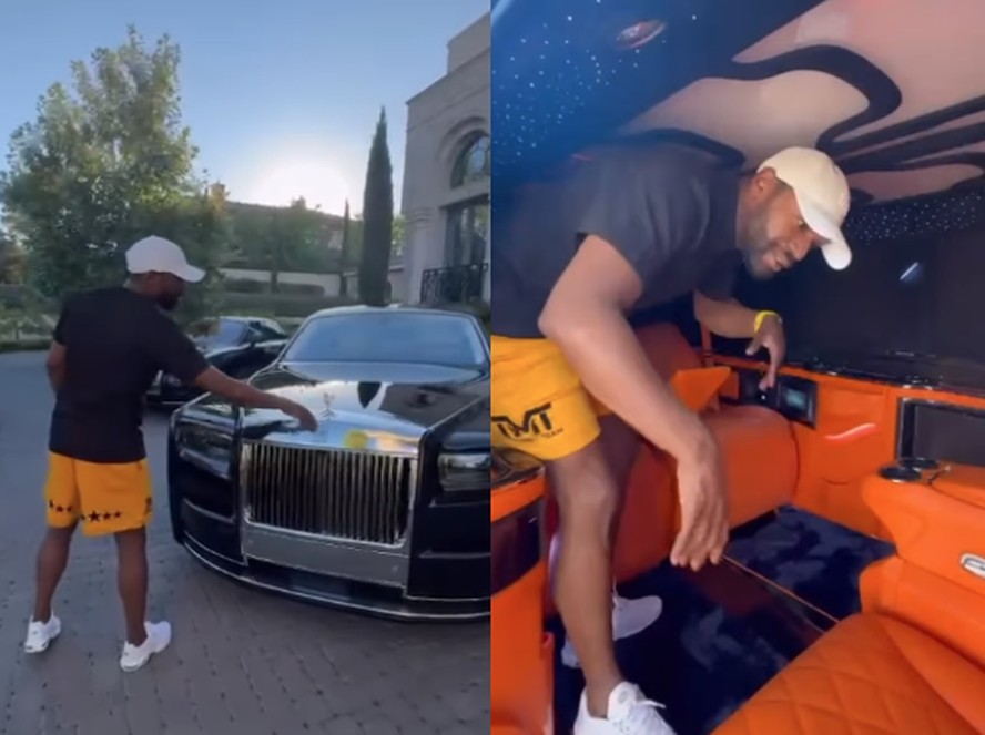 Floyd Mayweather mostra carros de luxo