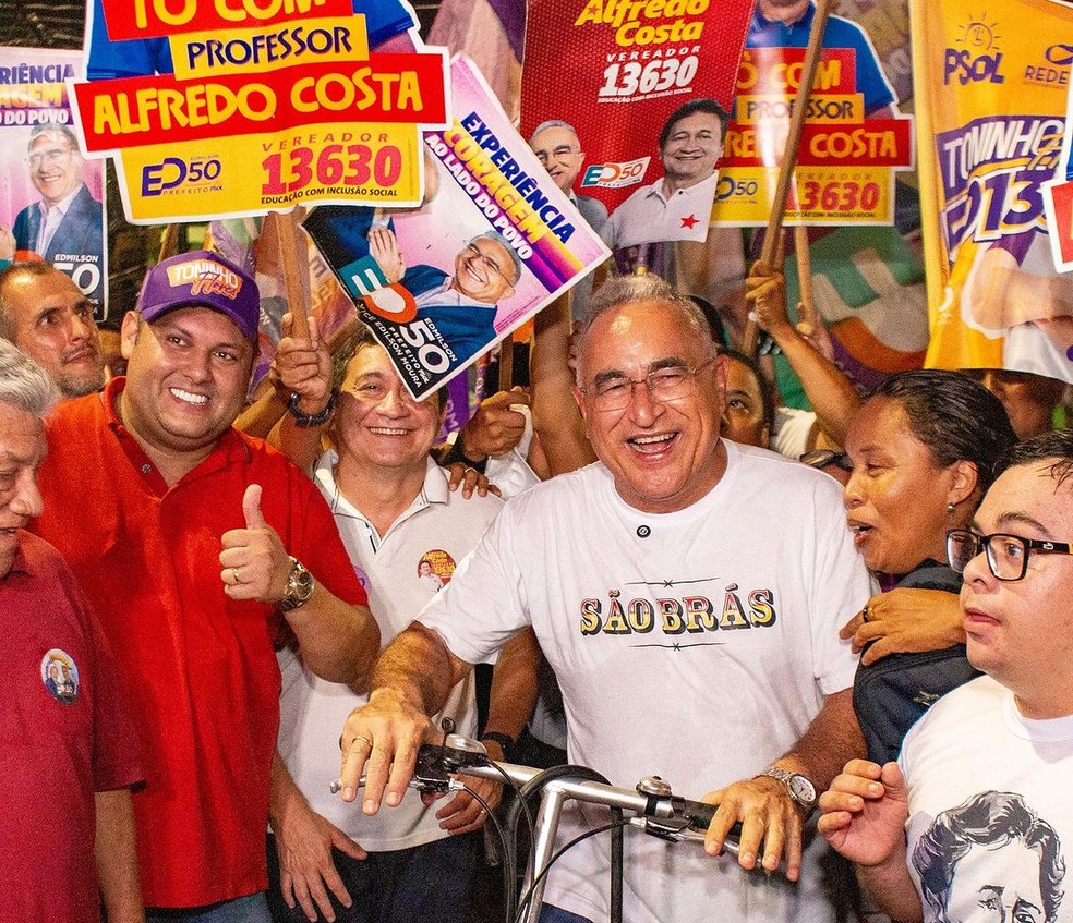 Edmilson Rodrigues, candidato à reeleição em Belém — Foto: Reprodução