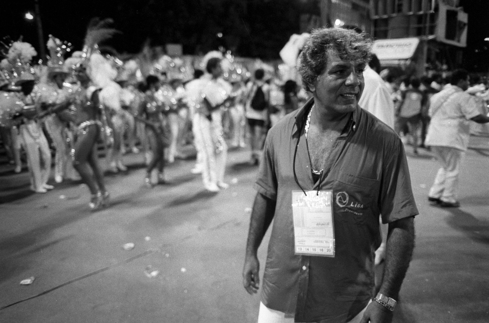 Capitão Guimarães, então presidente da Liesa, em 1988. — Foto: Ricardo Beliel / Agência O Globo