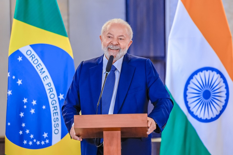 Lula durante viagem à Índia, em setembro, para reunião do G20