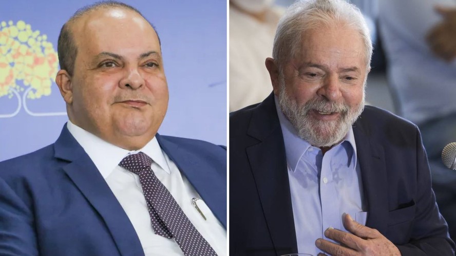 O governador do DF, Ibaneis Rocha, e o presidente Lula