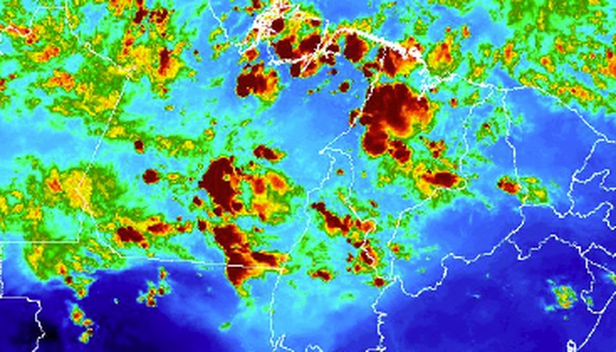 Sexta-feira com padrão de chuvas fortes no Norte e Nordeste do Brasil