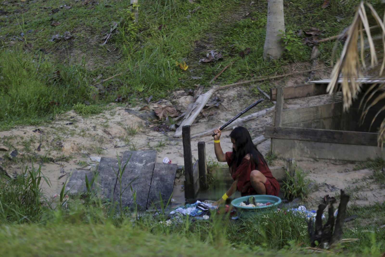 Cerca de 1,3 mil ashanikas vivem na Aldeia Piwtxa, a maior do povo no Acre — Foto: Domingos Peixoto / Agência O Globo