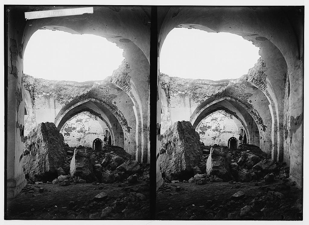 Ruínas em Gaza, em 1900 — Foto: G. Eric and Edith Matson Photograph Collection/Library of Congress