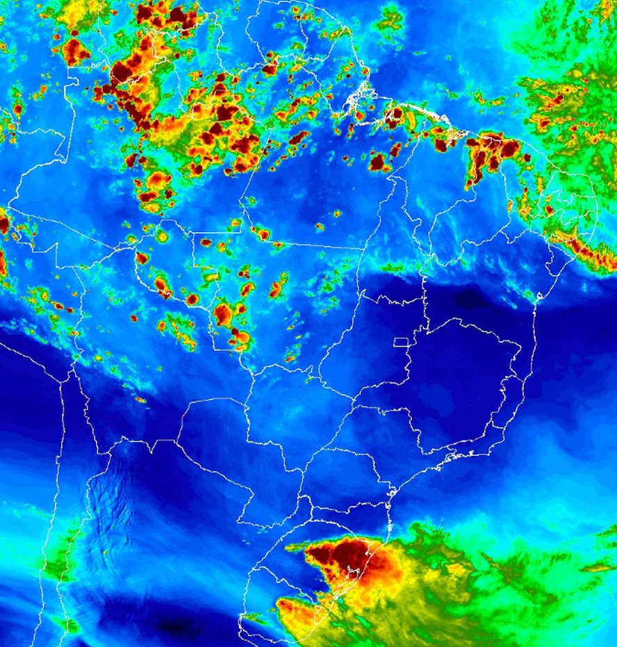 Chuvas intensas atingem o Sul do Brasil, enquanto onda de calor acontece no Centro-Oeste e Sudeste