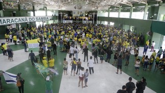 Jair Bolsonaro e Alexandre Ramagem em lançamento de pré-candidatura à prefeitura do Rio - Foto Domingos Peixoto