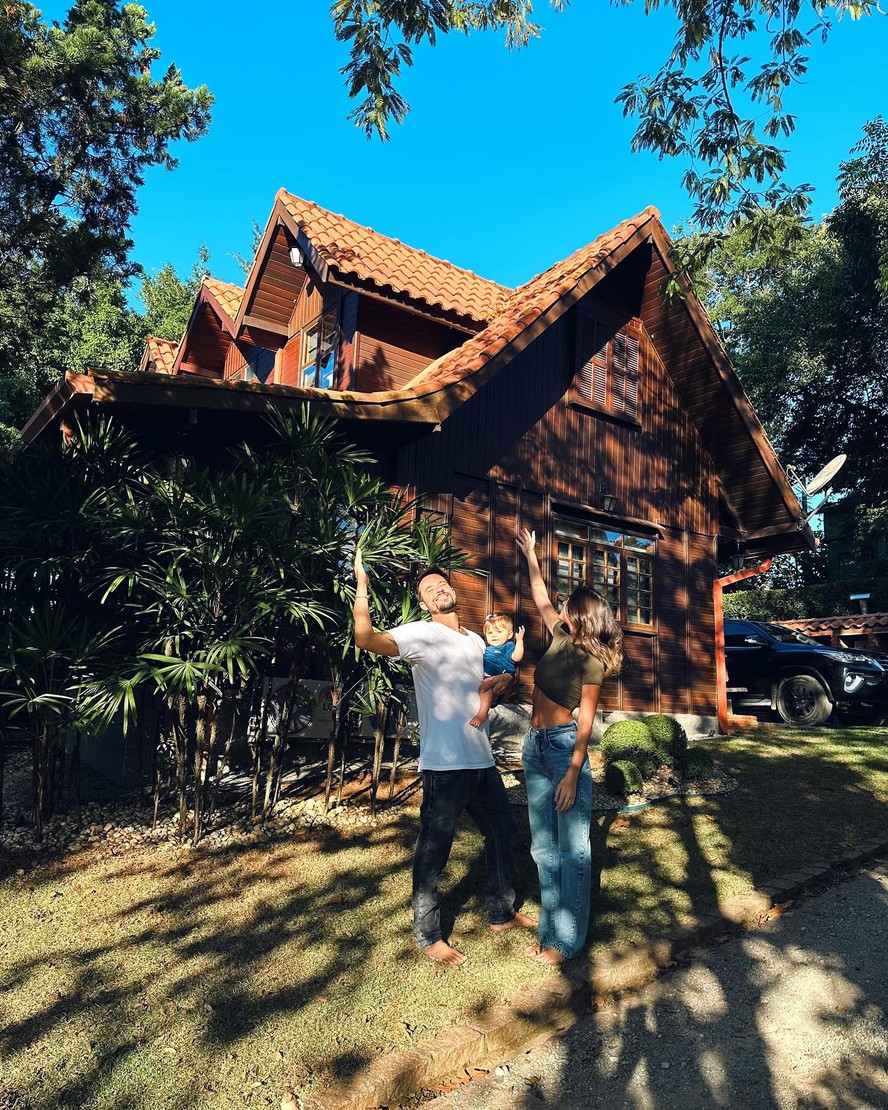 Paulo Vilhena com a mulher, Maria Luiza, e a filha