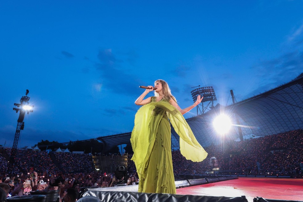 Taylor Swift se apresenta em Munique, Alemanha — Foto: Thomas Niedermueller/Getty Images via Bloomberg