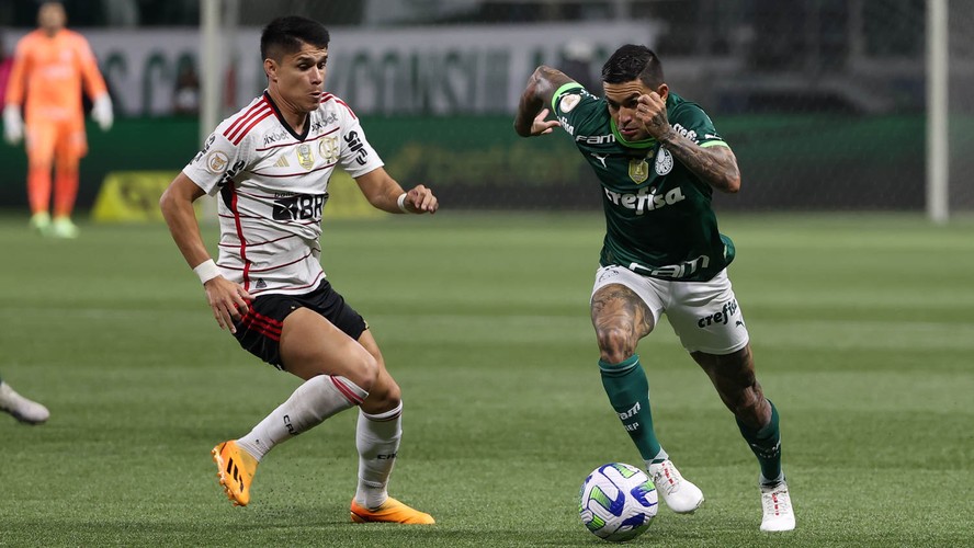 Dudu marcou o gol do Palmeiras contra o Flamengo