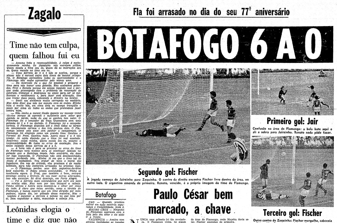 Capa do Jornal O Globo de 16 de novembro de 1972 — Foto: Acervo O Globo