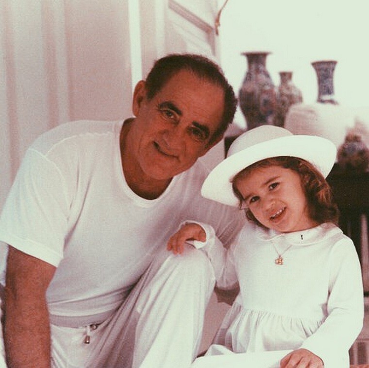 Renato Aragão com a filha Lívian  — Foto: Arquivo