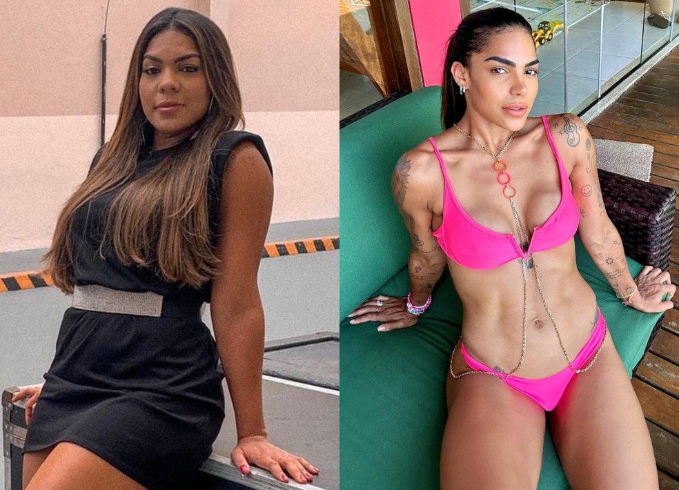 Antes e depois da cantora Tays Reis — Foto: Reprodução Instagram