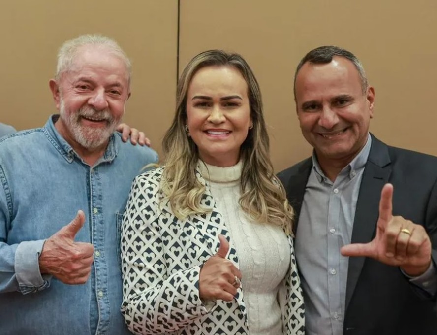 Lula, Daniela e Waguinho durante a campanha eleitoral: ministério reivindicado pelo União Brasil, partido com o qual romperam