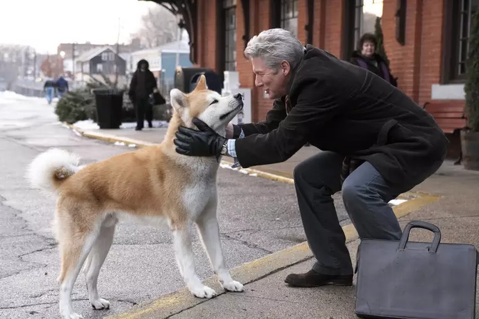 Hachiko, o cão japonês que esperou por seu dono na estação de trem - onde o acompanhava quando ele ia trabalhar - por mais de nove anos — Foto: Reprodução