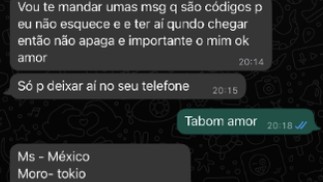 Em conversa de WhatsApp interceptada pela PF, Janeferson acerta com Aline os códigos usados pela facção criminosa para cifrar plano de sequestrar Sergio Moro — Foto: Reprodução