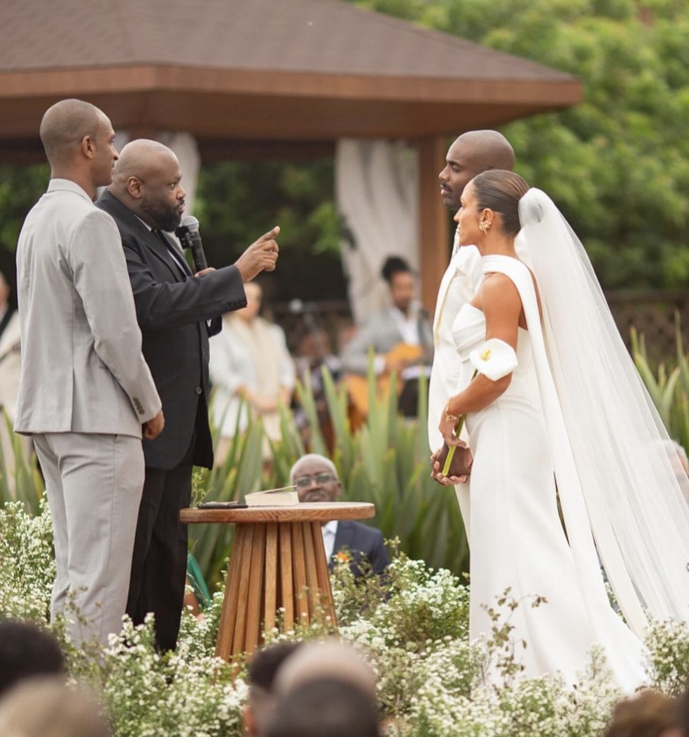 Cerimônia de casamento de Rafael Zulu — Foto: Reprodução Instagram