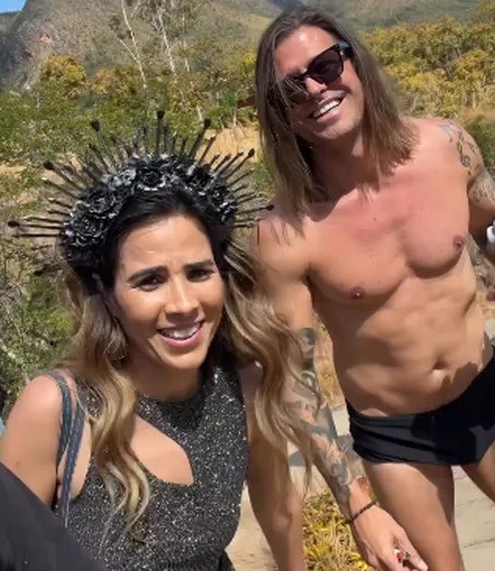  A cantora Wanessa contou com a ajuda do namorado, Dado Dolabella, para a gravação do seu novo clipe, na Chapada dos Veadeiros  — Foto: Reprodução